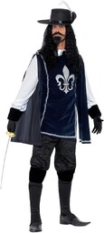 Musketeer Male Costume, with Top, Hat (L)