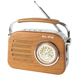 BLOW Radio RA3 Brązowe, Styl Retro, Analogowe, Tuner