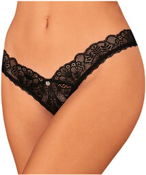 Obsessive Donna Dream - koronkowe otwarte stringi (czarne)