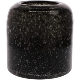 Szklany wazon Slate Black czarny 16 cm