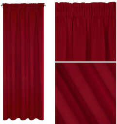 Zasłona Blackout Logan Taśma 140 x 270 Czerwony