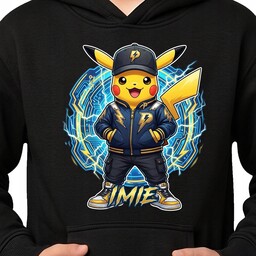 Bluza dziecięca Premium z nadrukiem Pikachu Personalizowana rozmiar