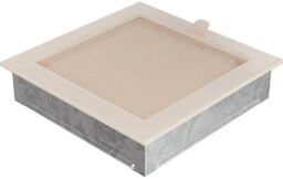 Kratka wentylacyjna kominkowa 22x22 kremowa z żaluzją