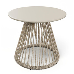 Stolik ogrodowy okrągły 43 cm Caprio - Beżowy