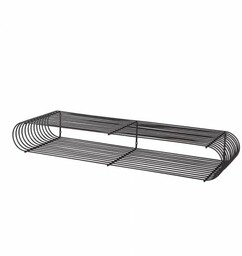 Aytm CURVA Druciana Półka Ścienna 80 cm Czarna