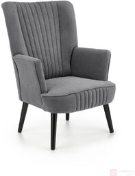 Fotel DELGADO Velvet Halmar Szary