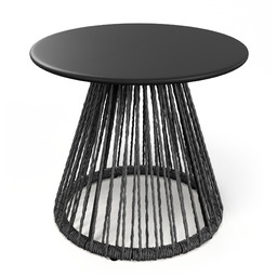 Stolik ogrodowy okrągły 43 cm Caprio - Czarny