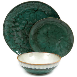 Serwis Obiadowy Zielony Butelkowy Kpl Na 6 Osób