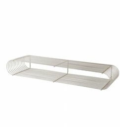 Aytm CURVA Druciana Półka Ścienna 80 cm Srebrna
