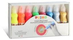 Zestaw farb plakatowych 8x50ml fluo/metal