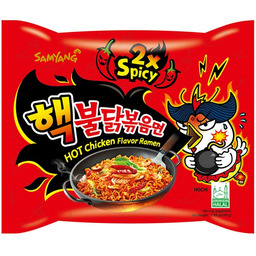 Ramyun o smaku ostrego kurczaka 2xSpicy, bombowo ostry