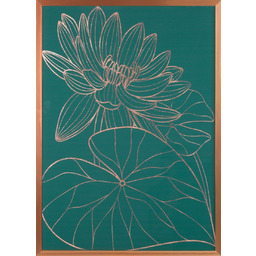 Eurofirany Obraz Salvia 5 53x73 zielony miedziany kwiaty