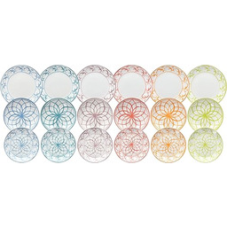 Tognana Lisboa zestaw obiadowy 18 sztuk, porcelana, wielokolorowy