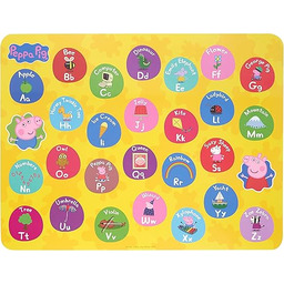 Peppa Pig Alfabet podkładka dla dzieci - zmywalna
