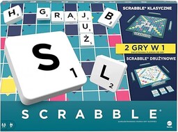 Mattel Games, Scrabble Rodzinna gra planszowa dla 2