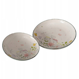 Talerze W Kwiaty Polne Florina, Ceramiczne, 2 Sztuki,