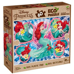 Lisciani, Puzzle Dwustronne Eko Mała Syrenka, 60 el.