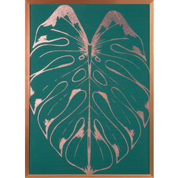 Eurofirany Obraz Salvia 6 53x73 zielony miedziany liść