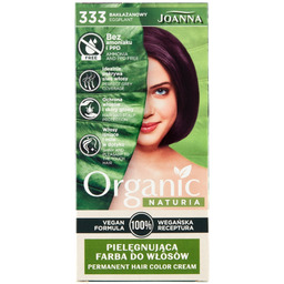 Joanna Naturia Organic Pielęgnująca farba do włosów bakłażanowy