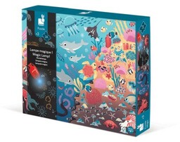 Świecące Puzzle z Mini-lampką UV Ocean 24 Elementy