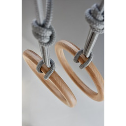 Drewniane kółka gimnastyczne z litego drewna bukowego