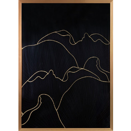 Eurofirany Obraz Peonia 1 53x73 czarny złoty