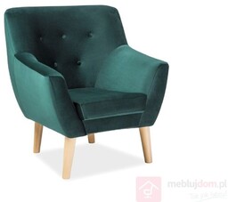 Fotel NORDIC I Signal Velvet Zielony