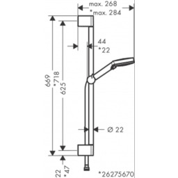 HANSGROHE 26275670 Vernis Blend zestaw pryszn Vario 650