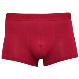 Klasyczne Męskie Bokserki, Bawełna z Elastanem, Czerwone, Obcisłe