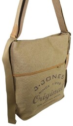 Torba JENNIFER JONES CANVAS Z Elementami Skórzanymi SŁOMIANA
