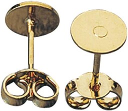 Rayher 2227906 kolczyki z płytką, 6 mm wysokości,