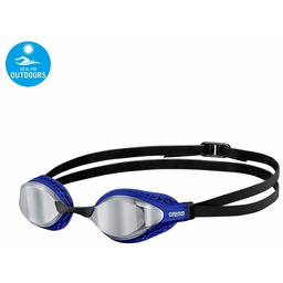 Speedo, Okulary pływackie, AIR-SPEED MIRROR, Silver-Blue