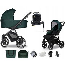 Wózek dziecięcy 4w1 Emjot Eq 2.0 wielofunkcyjny zielony