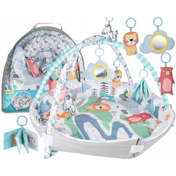 Duża Mata Edukacyjna Kojec Z Lusterkiem 3W1 Canpol