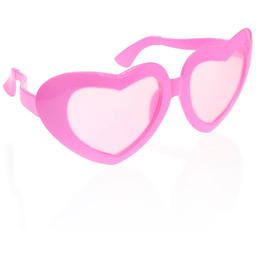 Okulary, serca, różowe