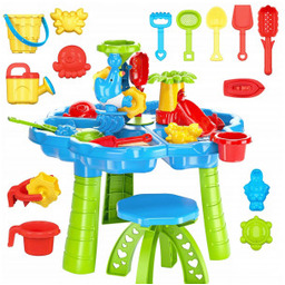 Stolik Wodny 2w1 Piaskownica z Krzesełkiem Aquapark Delfinem