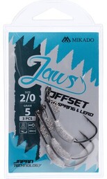 MIKADO Haczyk wędkarski Jaws Offset z wkrętem