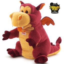 Trudi, pacynka na rękę, czerwony Smok