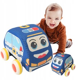 SMILY PLAY Miękkie auto radiowóz miękki samochód pojazd