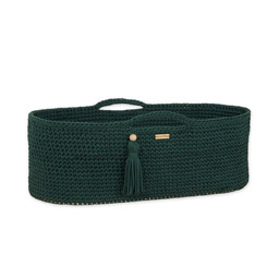 Kosz Mojżesza Boho Handmade - Butelkowa Zieleń
