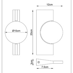 Globo Kinkiet LED Jasper, aluminiowy / szary /