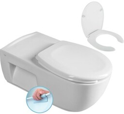 Miska WC dla niepełnosprawnych RIMLESS 37x29,2x70 cm przedłużana