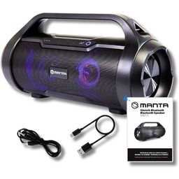 Głośnik Bluetooth przenośny bezprzewodowy Manta wodoodporny Xbass