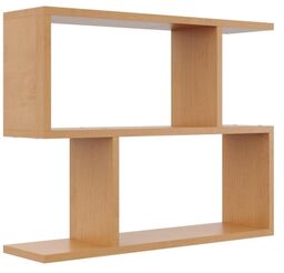 Geometryczna półka wisząca, regał, MIRA, 70x18x55 cm, olcha,