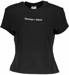 CZARNY DAMSKI T-SHIRT Z KRÓTKIM RĘKAWEM TOMMY HILFIGER