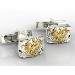 Spinki do mankietów z żółtego i białego złota