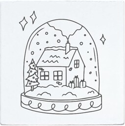 May and Berry Drewniany stempel  kula śnieżna,