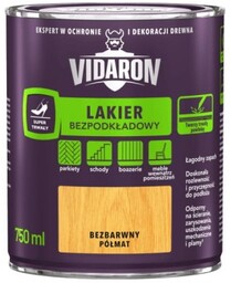 VIDARON Lakier Bezpodkładowy bezbarwny półmat 0,75L
