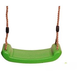Huśtawka na sznurku ALTALENA z plastikowym zielonym siedziskiem
