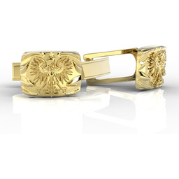 Spinki do mankietów z żółtego i białego złota